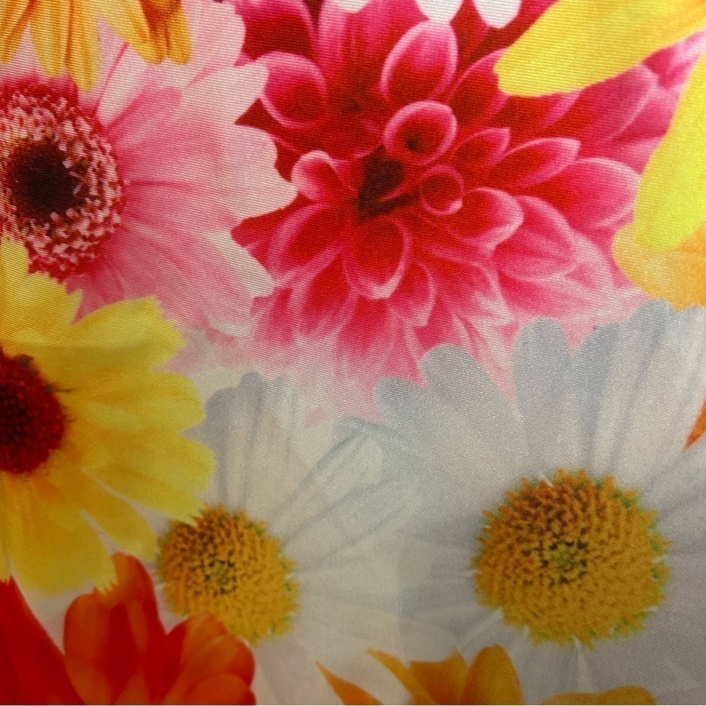 70’s Inspired Retro Bright Floral Bell Bottom Pants - Picture 2 of 10